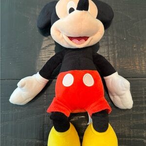 Vintage Disney Black and Red Mickey Mouse Plush